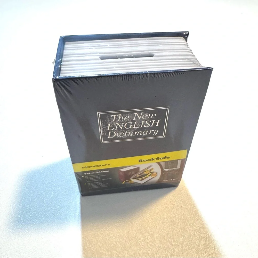 HomeSafe BookSafe The New English Dictionary Hidden Book Safe Navy Blue NWT
